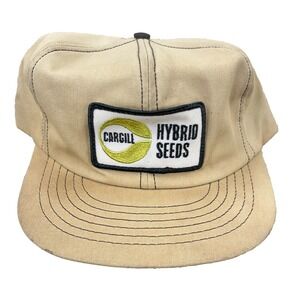 Vintage Cargill Seeds Trucker Hat Cap Snapback Made In USA Patch 80s Swingster